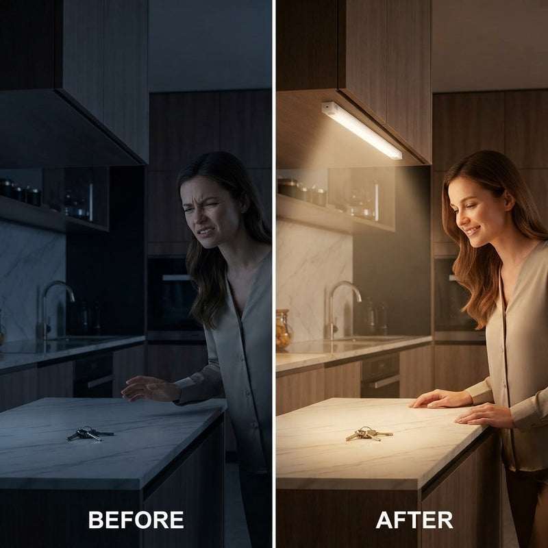 Amazing Rechargeable Motion Sensor LED Light | Wireless Automatic Magnetic Under Cabinet Light