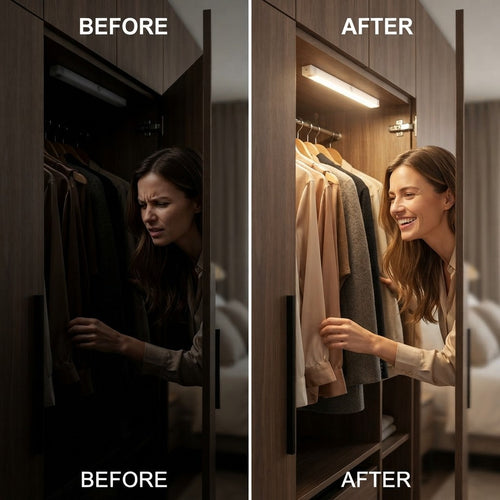 Amazing Rechargeable Motion Sensor LED Light | Wireless Automatic Magnetic Under Cabinet Light